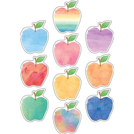 Teacher Created Resources Teacher Created Resources TCR5611-3 Watercolor Apples Accents - Pack of 3 TCR5611-3